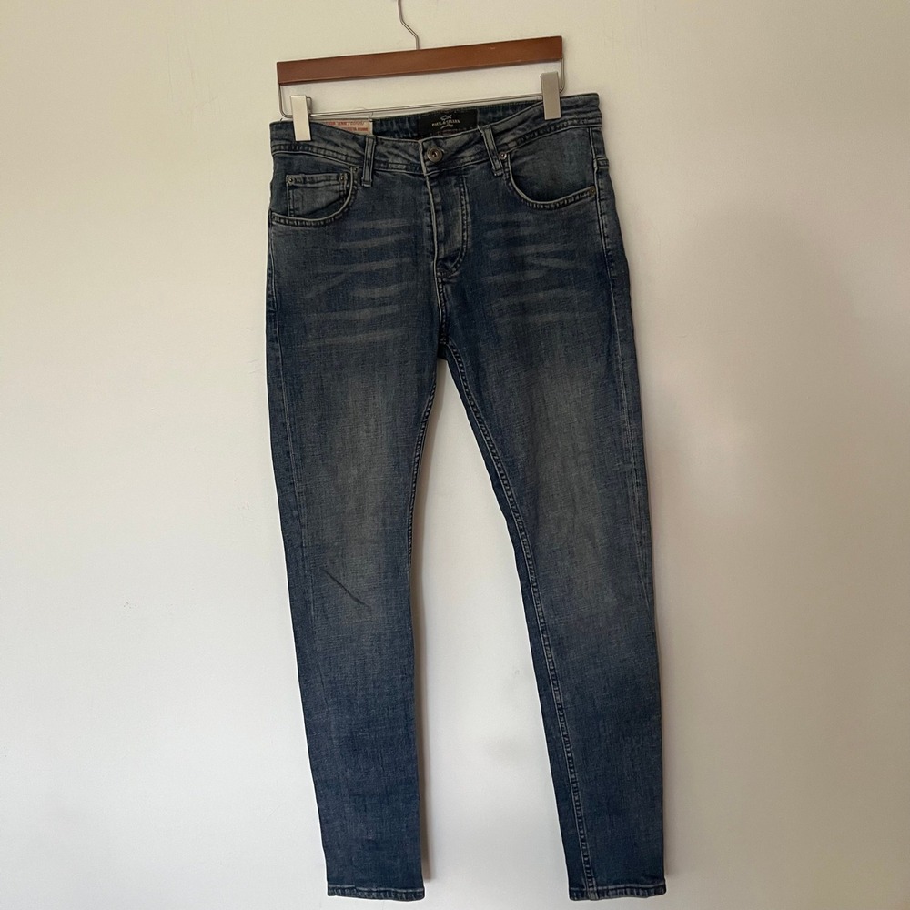 Paul & Shark Yachting Mens Slim Fit Blue Denim Jeans Button Fly Made in Italy 31
